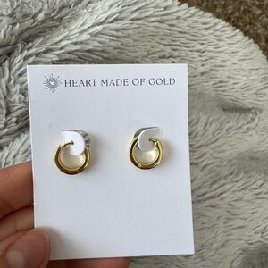 Heart Made of Gold Bold Huggie Hoops